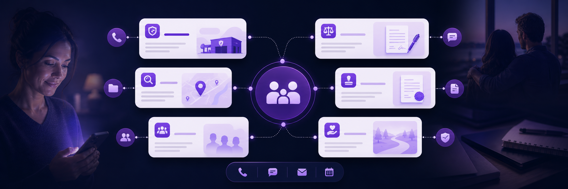 Curated service marketplace ecosystem for bail, legal, notary, investigator, expert, and reentry help.